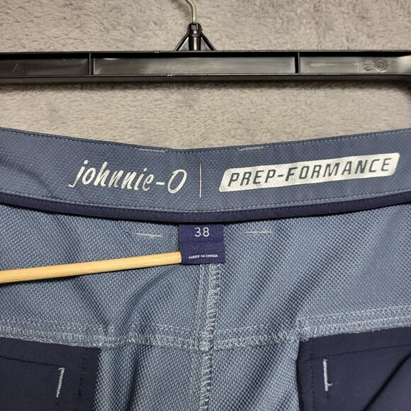 Johnnie-O Shorts Mens 38 Blue Prep-Formance Chino Pocket Stretch Distressed - Picture 13 of 14
